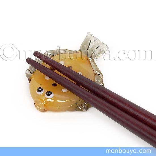 箸置き ガラス 魚 ヒラメ 水族館 お土産 海の生き物 はしおき 鮃