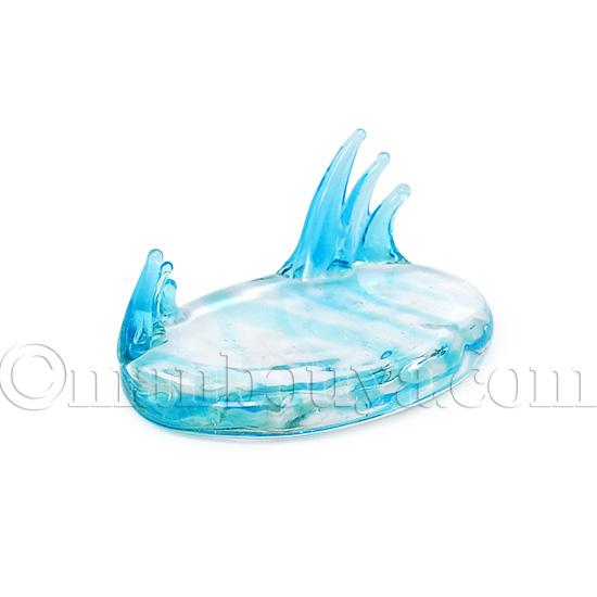ミニチュア ガラス細工 ディスプレイ用品 小物 波台 楕円 L ビブロ
