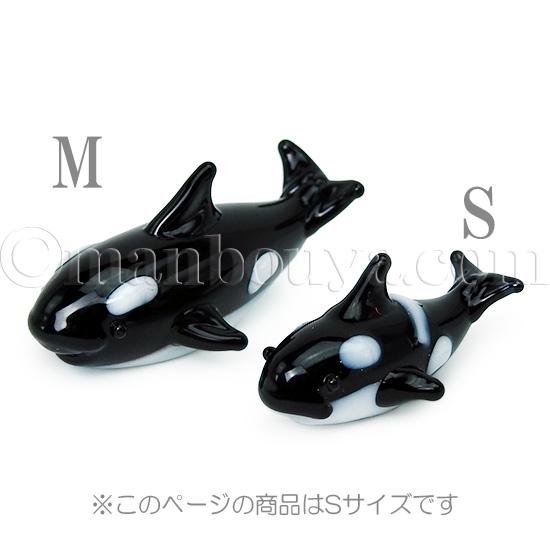 シャチ グッズ 雑貨 ガラス細工 ミニチュア 置物 水族館 お土産 S