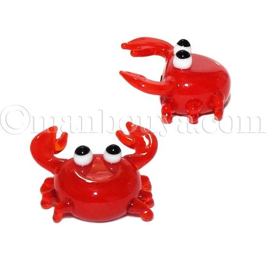 確認用　ガラス細工　ミニチュア　カニ カニ グッズ 海の生き物 ガラス細工 ミニチュア 水族館 お土産