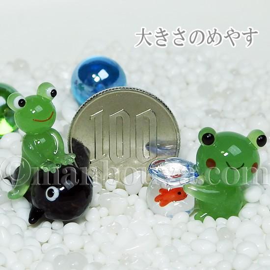 かえる　ガラス細工　ミニチュア カエル グッズ ガラス細工 置物 ミニチュア 雑貨 フォーカート