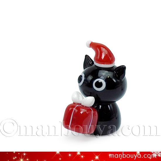 クリスマス 飾り ガラス細工 ミニチュア 雑貨 動物 プレゼントサンタ