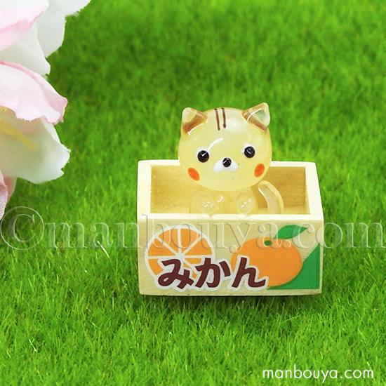茶トラ　ガラス細工　ミニチュア 猫 ミニチュア ガラス細工 ネコ 雑貨 置物 動物 飾りフォーカート トラ