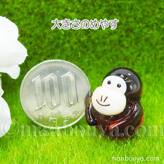 動物園 おみやげ ゴリラ グッズ ガラス細工 ミニチュア 置物 フォー