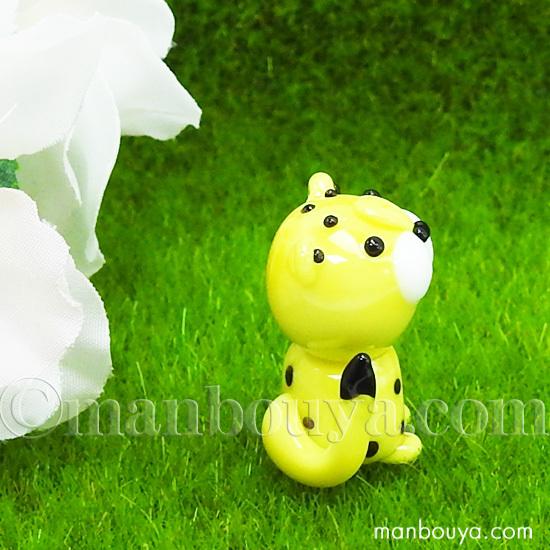 動物園 おみやげ チーター グッズ ガラス細工 ミニチュア 置物 フォー