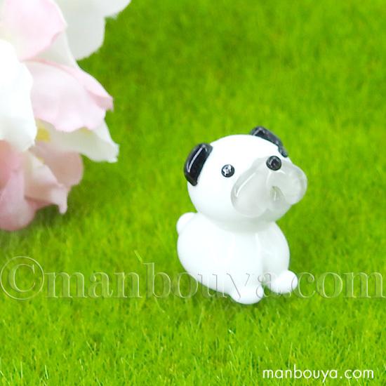パグ グッズ 犬 置物 ガラス細工 ミニチュア 雑貨 動物 飾りフォー
