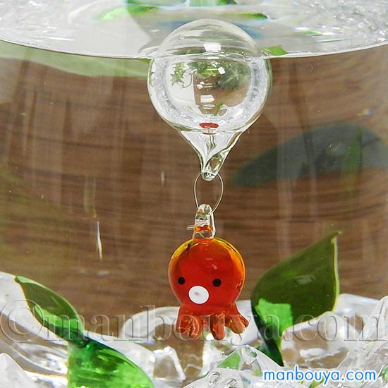 ガラス浮き玉④ タコ グッズ ミニチュア ガラス細工 浮き玉 インテリア 雑貨