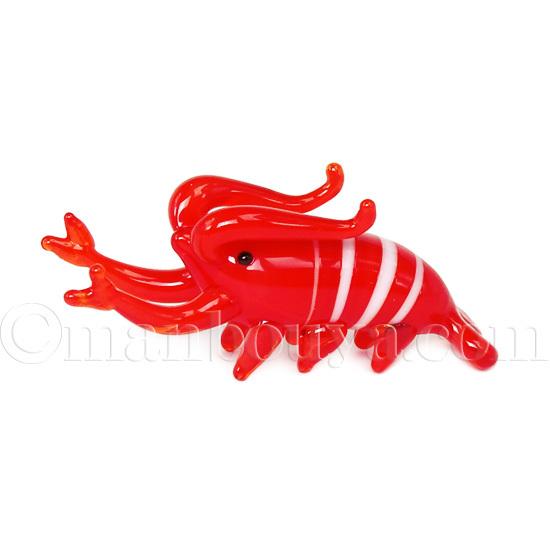 水族館グッズ ミニチュア ガラス細工 エビ 海の生き物 フォーカート