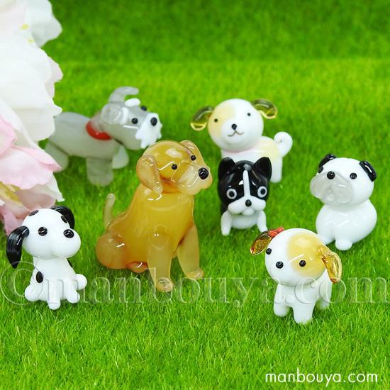 シュナウザー グッズ 犬 置物 ガラス細工 ミニチュア 雑貨 動物 飾り