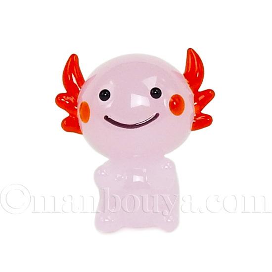 ウーパールーパー グッズ ミニチュア ガラス細工 サンショウウオ