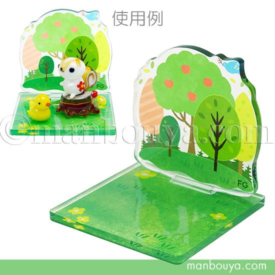 アクスタ アクリルスタンド ガラス細工 飾り台 ディスプレイ 背景 森