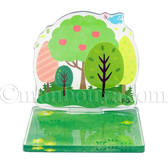 アクスタ アクリルスタンド ガラス細工 飾り台 ディスプレイ 背景 森
