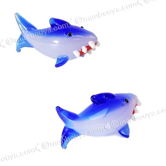サメ グッズ ガラス細工 ミニチュア 雑貨 水族館 グラススクエア プチ