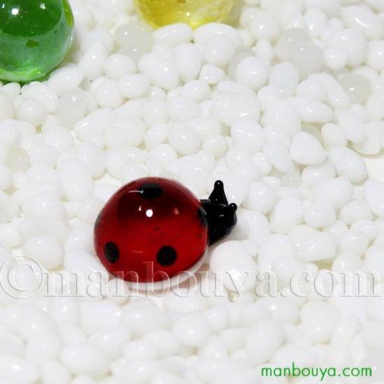 てんとう虫 グッズ ガラス細工 ミニチュア グラススクエア プチ