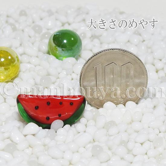 ミニチュア ガラス細工 フルーツ スイカ ディスプレイ用品 グラス