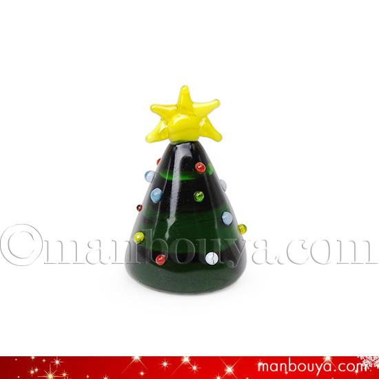 クリスマスツリー　ガラス細工　ミニチュア クリスマスツリー ミニチュア ガラス細工 飾り グラススクエア