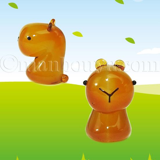 カピバラ　ガラス細工　ミニチュア 動物園 おみやげ カピバラ 雑貨 ミニチュア ガラス細工 置物 飾り