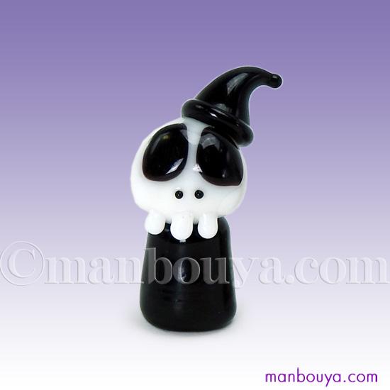 ミニチュア ガラス細工 ハロウィン 飾り ドクロ グラススクエア