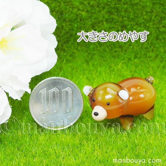 うなぎを捌くクマくん　ガラス細工 うなぎを捌くクマくん ガラス細工