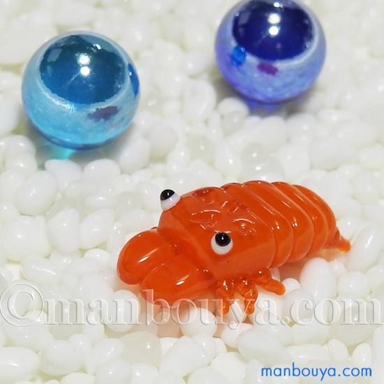 えび　ガラス細工　ミニチュア エビ ガラス細工 ミニチュア 雑貨 海の生き物 グラススクエア