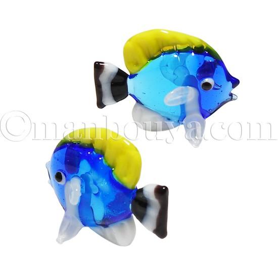 魚 ミニチュア ガラス細工 水族館 グッズ グラススクエア パウダー