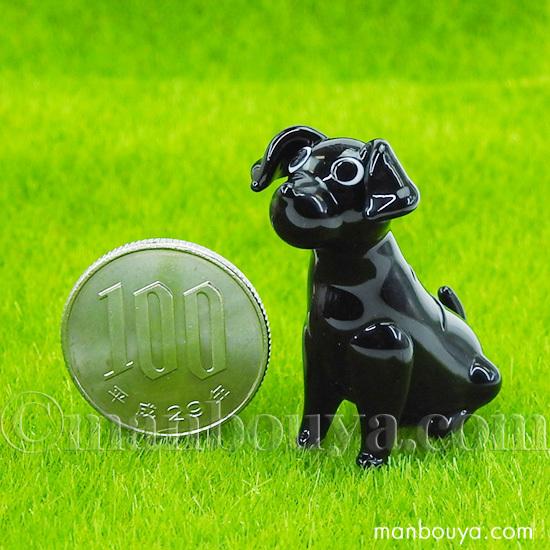 犬 置物 ガラス細工 ミニチュア 雑貨 グラススクエア ラブラドール