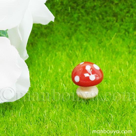 ミニチュア ガラス細工 きのこ 植物 ディスプレイ用品 グラススクエア