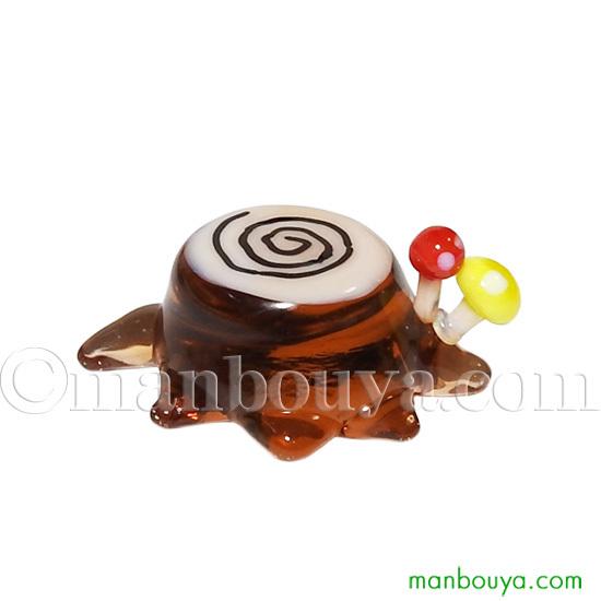 ミニチュア ガラス細工 切り株 木 植物 ディスプレイ用品 グラス