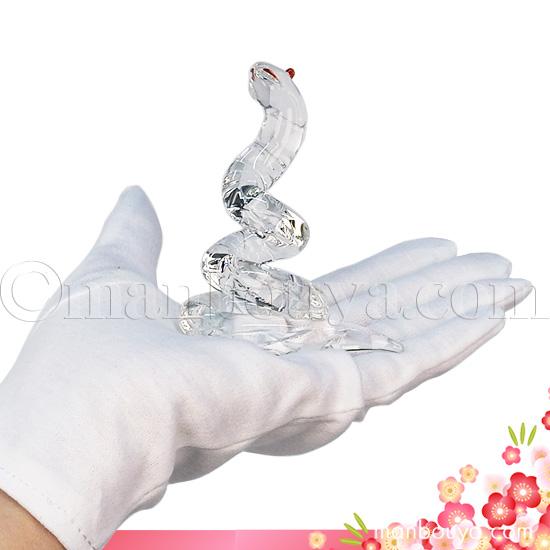 10%OFF 干支の置物 蛇 巳 ガラス細工 正月飾り 縁起物 硬質ガラス ヘビ