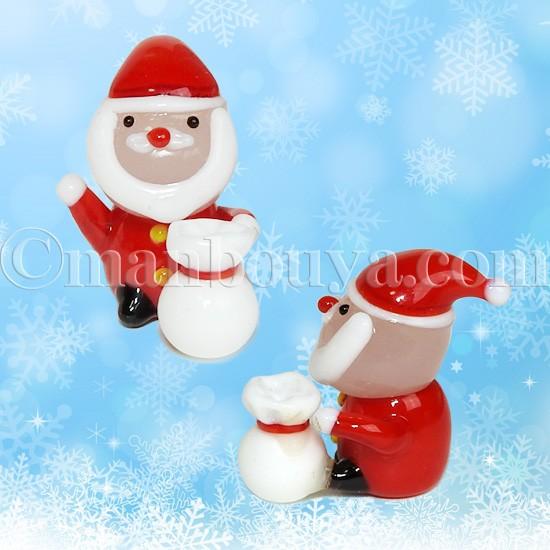 クリスマス　ガラス細工　ミニチュア クリスマス ミニチュア ガラス細工 サンタ 雪だるま 置物 飾り