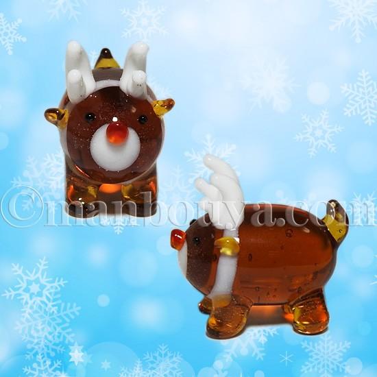 確認用ガラス細工　ミニチュア　トナカイ 確認用ガラス細工 ミニチュア トナカイ インテリア小物