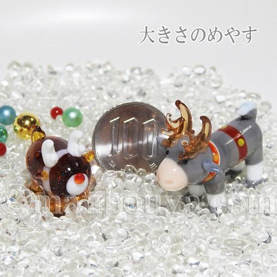 クリスマス 飾り ガラス細工 ミニチュア 動物 グラススクエア まんまる