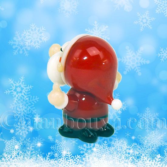 クリスマス 飾り サンタクロース ミニチュア ガラス細工 グラス