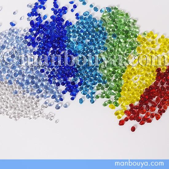 インテリア ガラス 石 さざれ 水槽 底石 グラスサンド 80g 7カラー