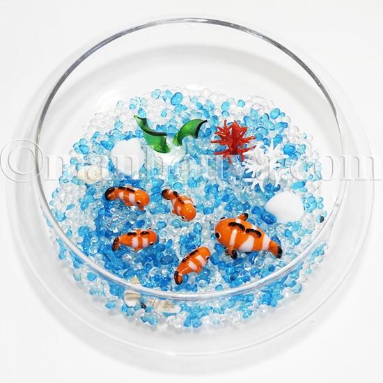 魚 ガラス細工 セット ミニチュア 置物 海の動物 水族館 グッズ