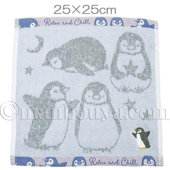 ペンギン グッズ 雑貨 ミニタオル 25×25cm シュガーフェイス ハンカチ