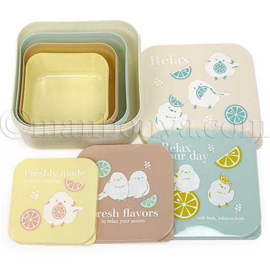 シマエナガ グッズ ランチボックス 保存容器 お弁当箱 4サイズセット