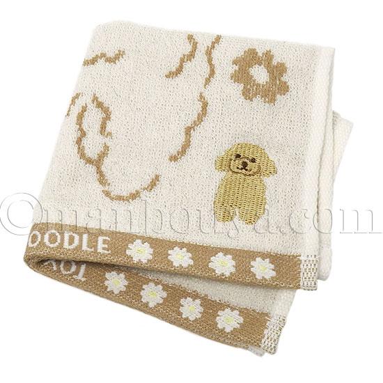 トイプードル グッズ 犬 雑貨 タオルハンカチ シュガーフェイス ミニ