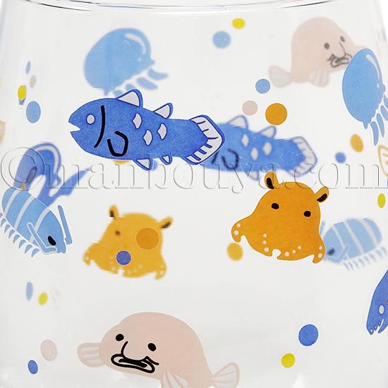 深海魚 グッズ 食器 かわいい グラス ガラスコップ シーナカーサ 腰丸