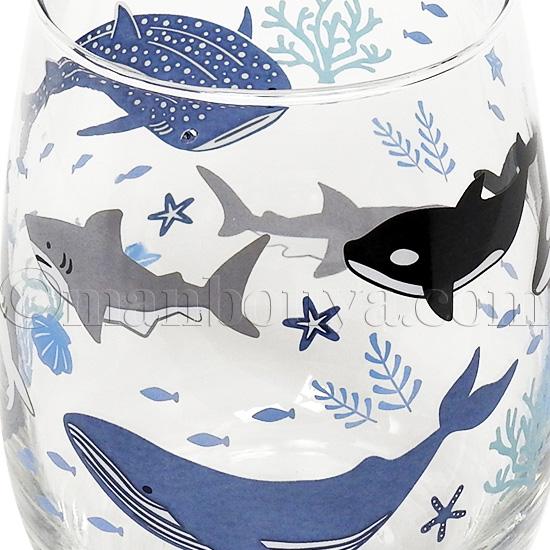 水族館 グッズ 食器 かわいい グラス ガラスコップ シーナカーサ 腰丸