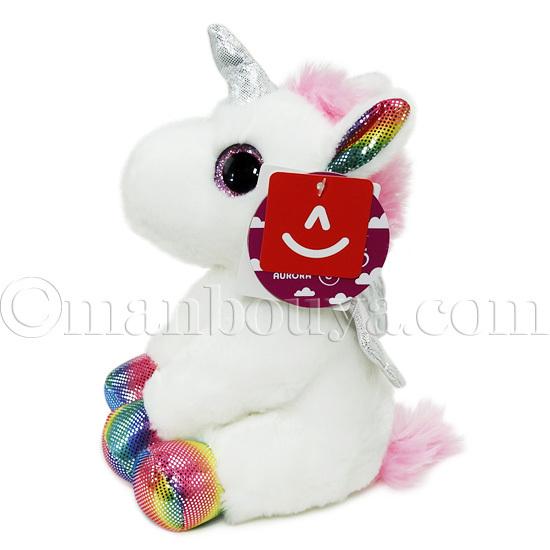 ユニコーン ぬいぐるみ 羽付き カラフル オーロラ AURORA スパークル