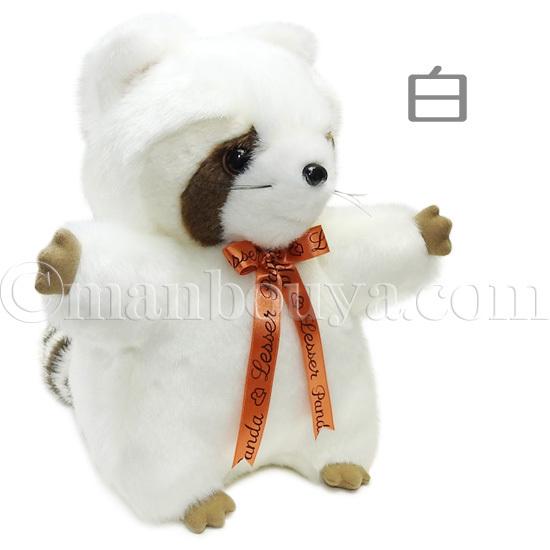大きなホワイトクマ、レッサーパンダのぬいぐるみです。尻尾がデカいです。 Amazon.co.jp: 縫いぐるみ レッサーパンダ 大きい尻尾 だき