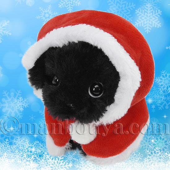 クリスマスファー付きぬいぐるみ ぬいぐるみ用 チェック柄のファー付きケープ 【10cm用】TGMC-1267