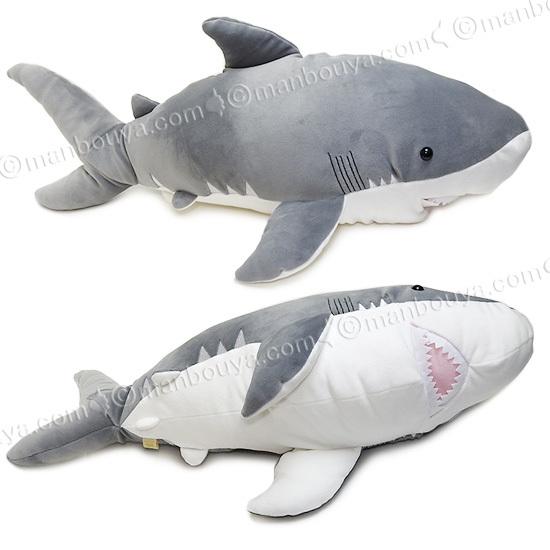  サメ ぬいぐるみ 本体 Amazon.co.jp: 山二 Sea Creatures BIG ぬいぐるみ シャーク H36×W50