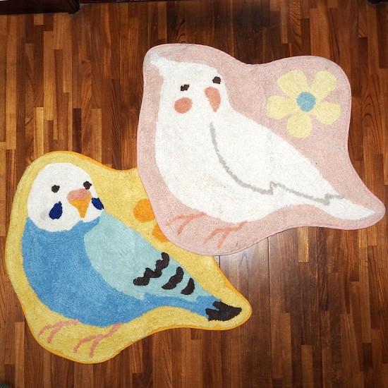 小鳥 グッズ インテリア 雑貨 かわいい フロアマット 玄関 キッチン 洗える 室内用 インコ ピンク 53 61cm To 3519 まんぼう屋ドットコム Yahoo 店 通販 Yahoo ショッピング