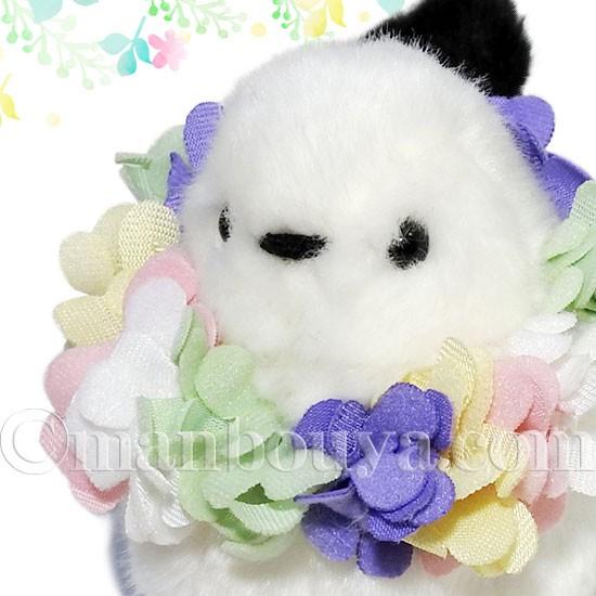 【3549】シマエナガ ペールカラーのお花入りホワイト星型☆ヘアアクセサリー シマエナガ ぬいぐるみ アクセサリー セット フラワーコスプレ お花と