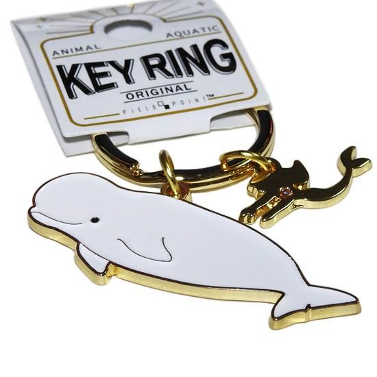 Souvenir keyring shaped like glowing translucent jellyfish from the aquarium shop