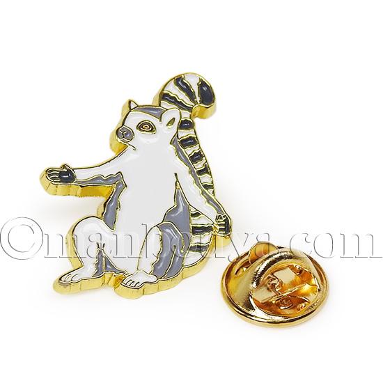 ワオキツネザル グッズ ピンバッジ アクセサリー 動物園 おみやげ