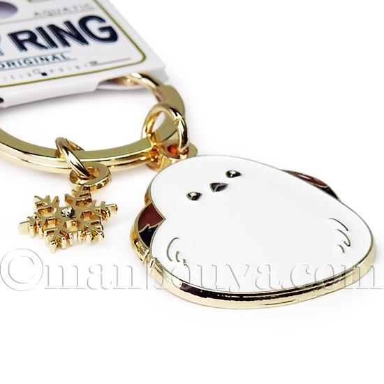 シマエナガ グッズ 鳥 キーホルダー おしゃれ 金属 アニマル