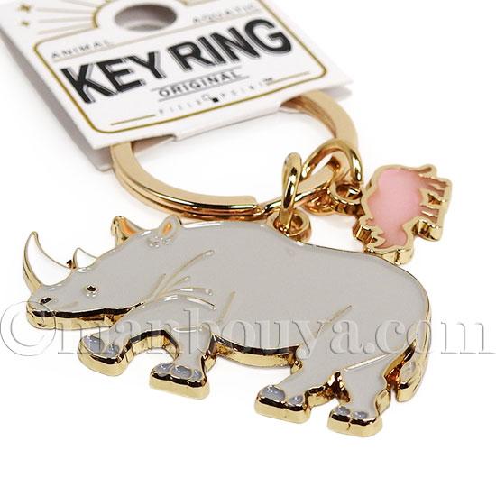 キンクマ　ジャンガリアン　ankoわんこシリーズ ?　バッグリング　キーホルダー 動物 サイ グッズ 雑貨 キーホルダー 金属 おしゃれ アニマル